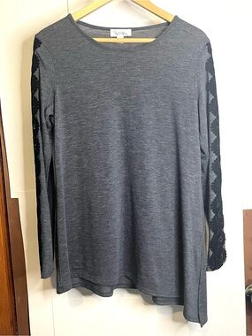 Byer California Studio Women’s (VTG L, Fits XS/S) Gray Lightweight Knit Top